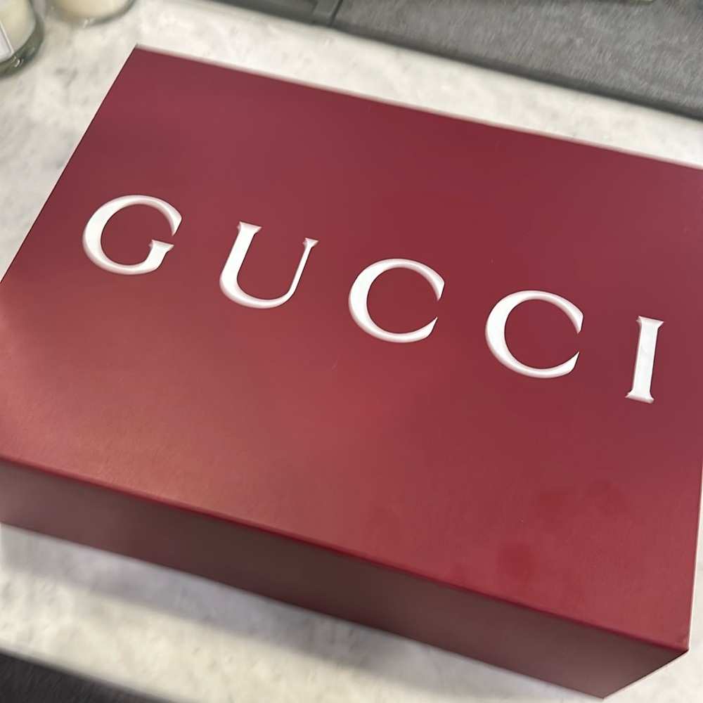 Gucci Box.  Brand new.  14 Inches Wide / 11 Inches Deep / 5 Inches Tall